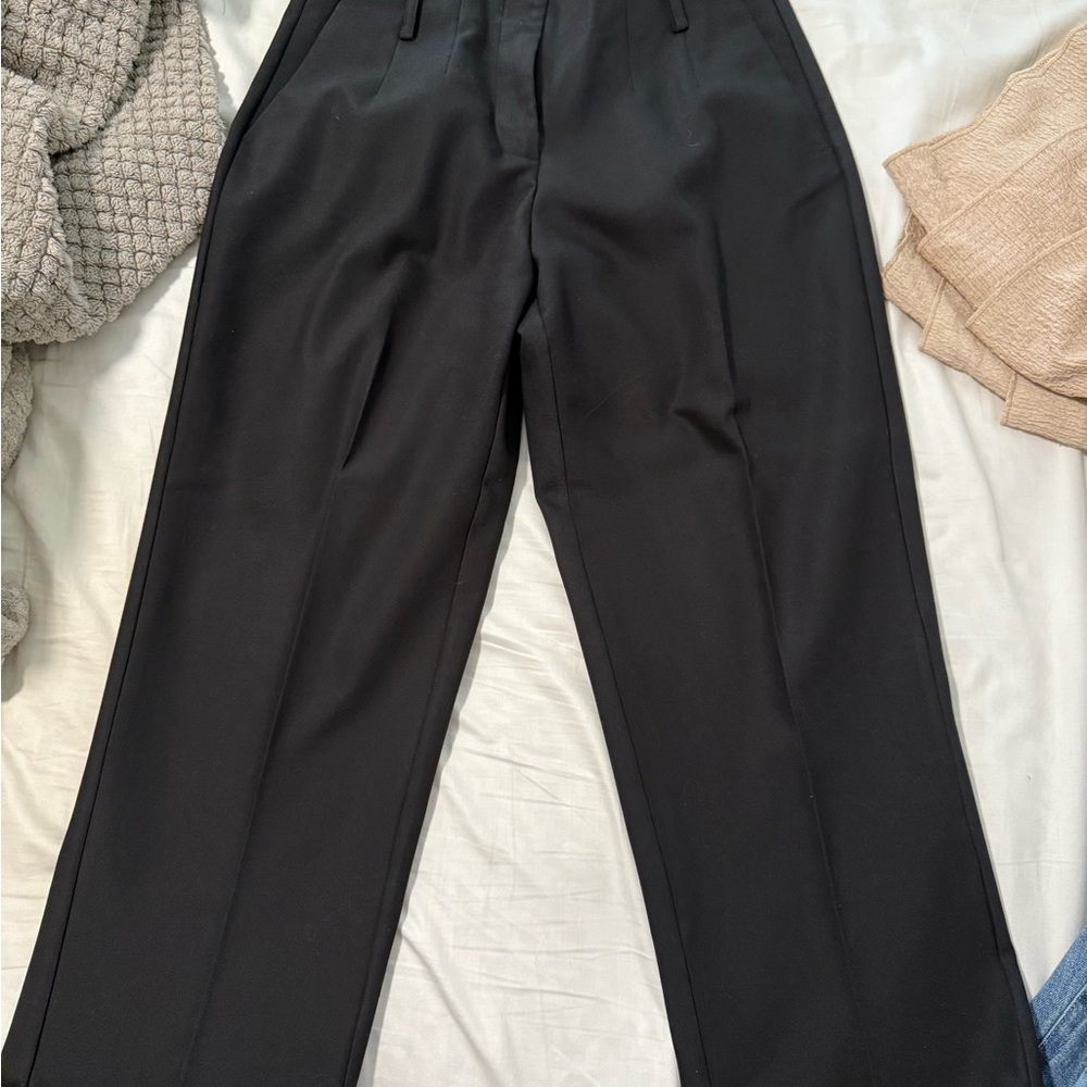 Black Wide-Leg Trousers